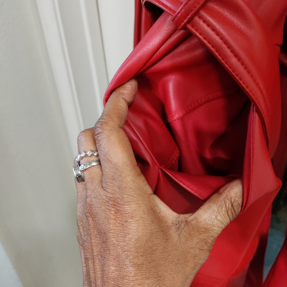 Fashion Nova Vegan Leather Romper in Red from Fashion Nova - Picture 4 of 4